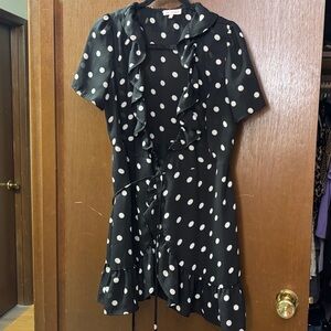 Universal Thread Black and White Polka Dot Mini Dress